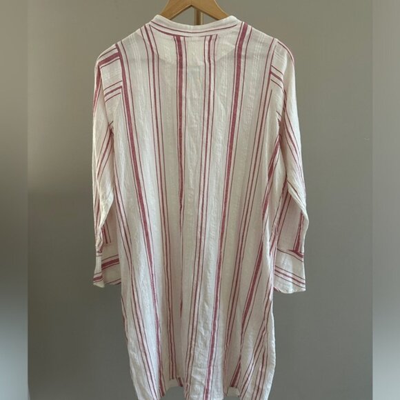 Hackwith Design House HDH Hal Button Down Shirt Dress Tunic Striped XS … - Picture 4 of 6
